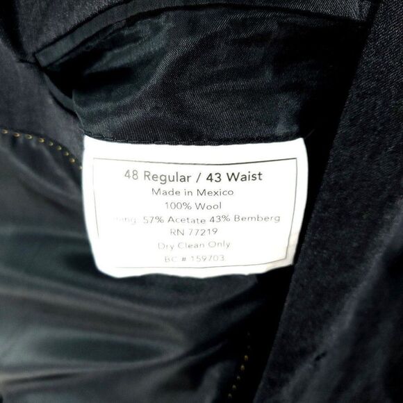 Joseph & Feiss Gold Wool 2 Button Suit Jacket 46R OR‎ Slim 48R Gray - Picture 8 of 12